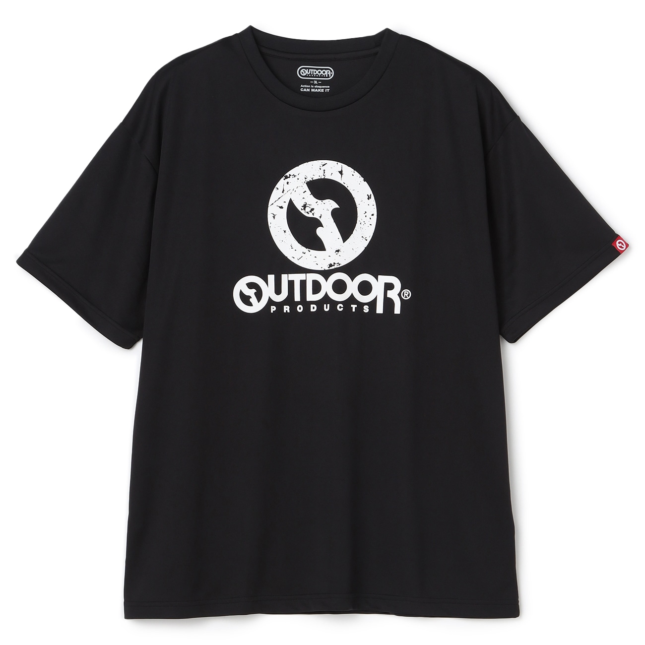 【SizeMAX】OUTDOOR 吸水速乾 半袖 ドライロゴプリンTシャツ