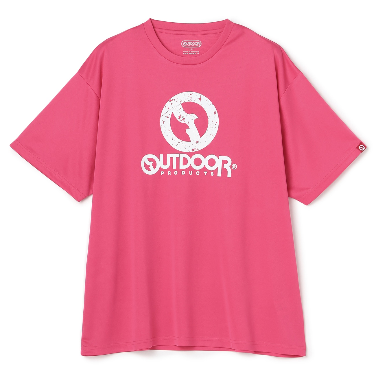 【SizeMAX】OUTDOOR 吸水速乾 半袖 ドライロゴプリンTシャツ