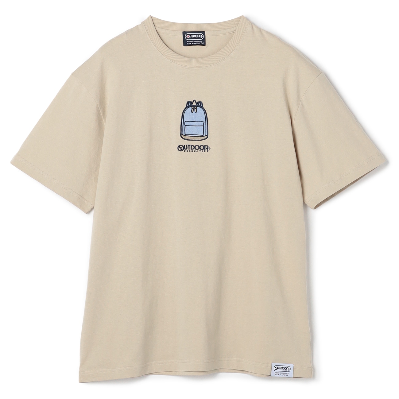 【SizeMAX】OUTDOOR 天竺リュック刺繍Tシャツ