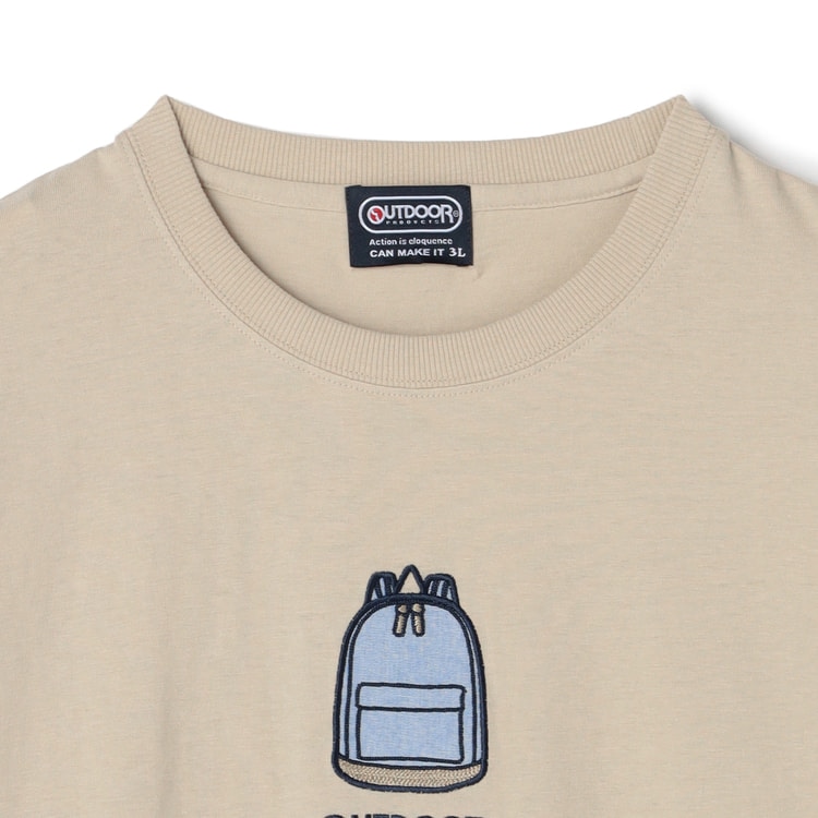 【SizeMAX】OUTDOOR 天竺リュック刺繍Tシャツ