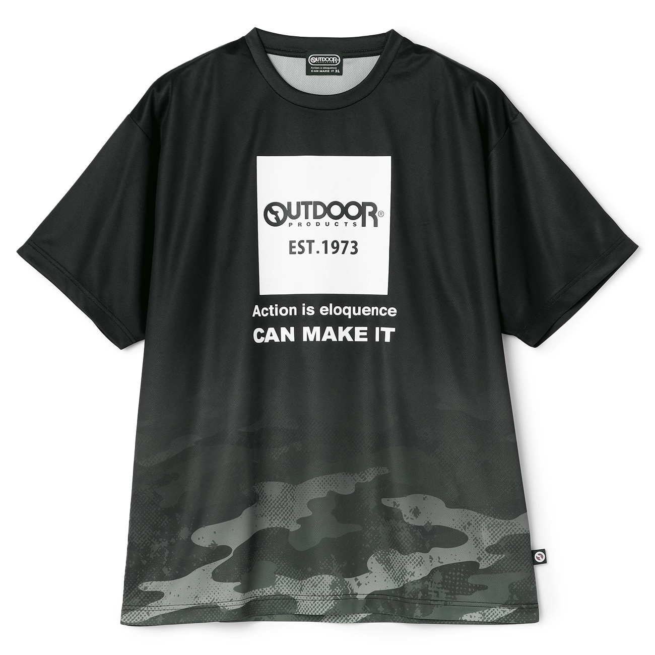 【SizeMAX】OUTDOOR ドライ裾グラデーションTシャツ