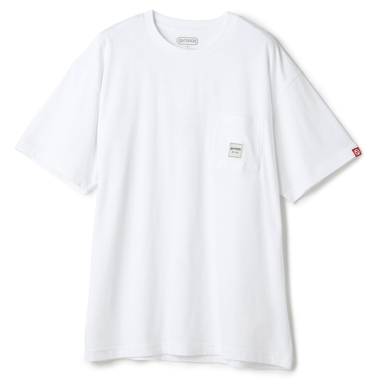 【SizeMAX】OUTDOOR PRODUCTS 天竺ワッペンポケット付Tシャツ 【SizeMAX】OUTDOOR PRODUCTS 天竺ワッペンポケット付Tシャツ