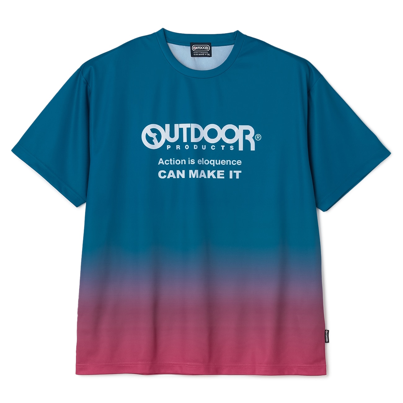 【SizeMAX】OUTDOOR PRODUCTS ドライメッシュ グラデーションTシャツ 【SizeMAX】OUTDOOR PRODUCTS ドライメッシュ グラデーションTシャツ