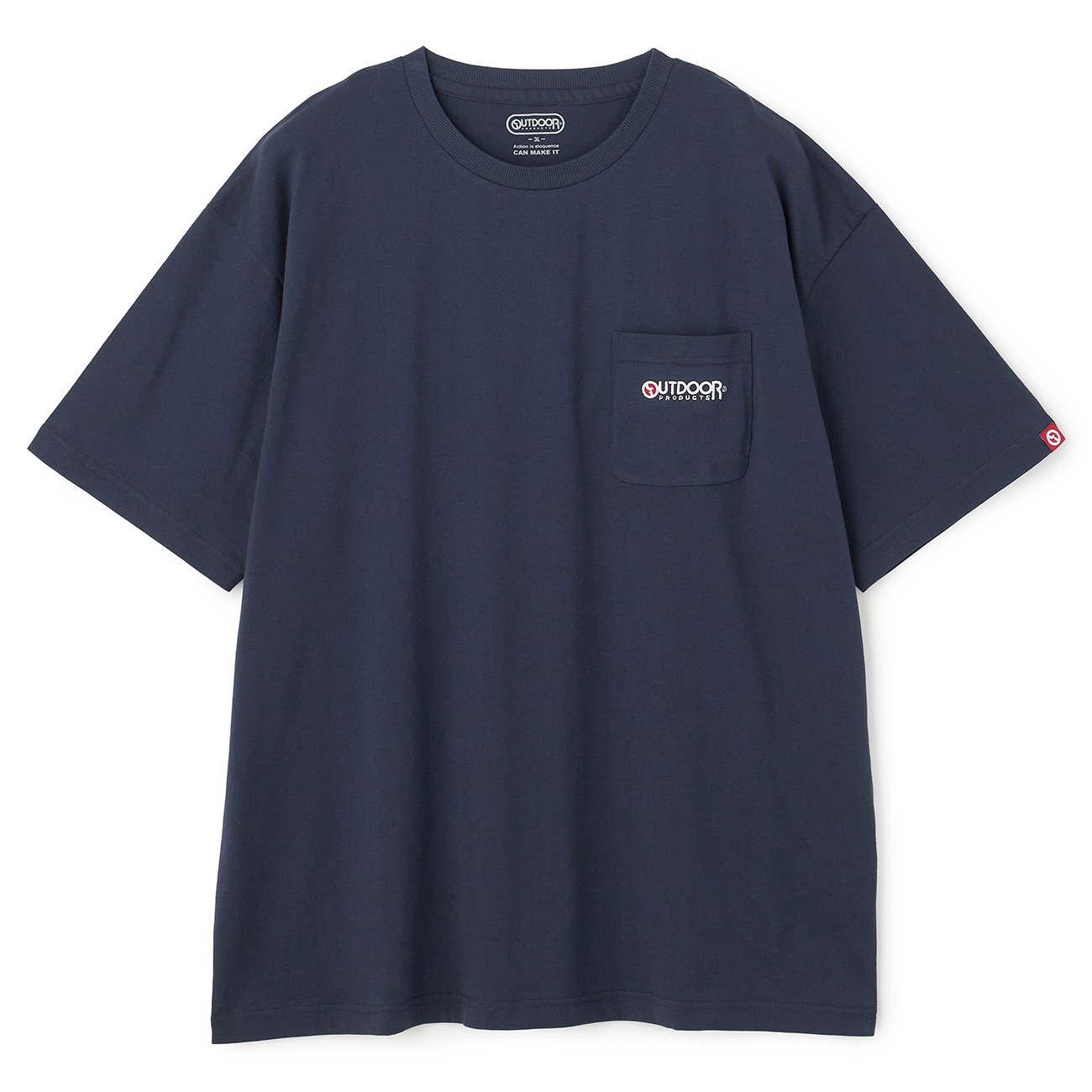 SizeMAX】OUTDOOR PRODUCTS 天竺胸刺繍ポケット付Tシャ【AOKI公式通販】