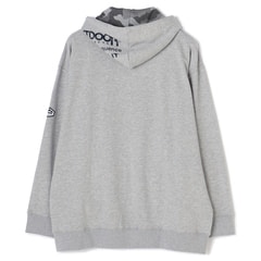 SizeMAX】OUTDOOR PRODUCTS 裏毛フードプリントジップパー【AOKI