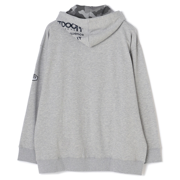 SizeMAX】OUTDOOR PRODUCTS 裏毛フードプリントジップパー【AOKI