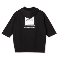 アウトレット】【SizeMAX】OUTDOOR インレイ裏毛プリント七分袖パー