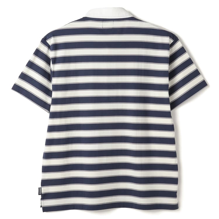 PLEATS PLEASE ボーダーポロシャツ Wide Polo Border Shirt S/S｜J'aDoRe JUN ONLINE OUTLET