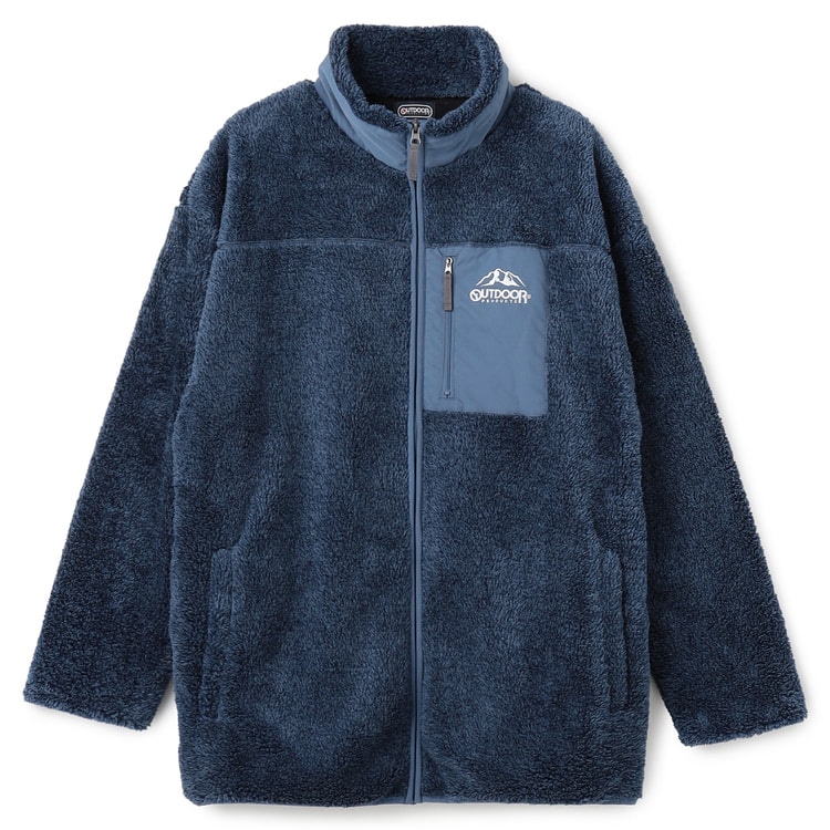 SizeMAX】OUTDOOR PRODUCTS ボアフリース裏メッシュジップ【AOKI