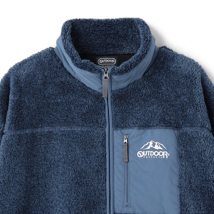 SizeMAX】OUTDOOR PRODUCTS ボアフリース裏メッシュジップ【AOKI