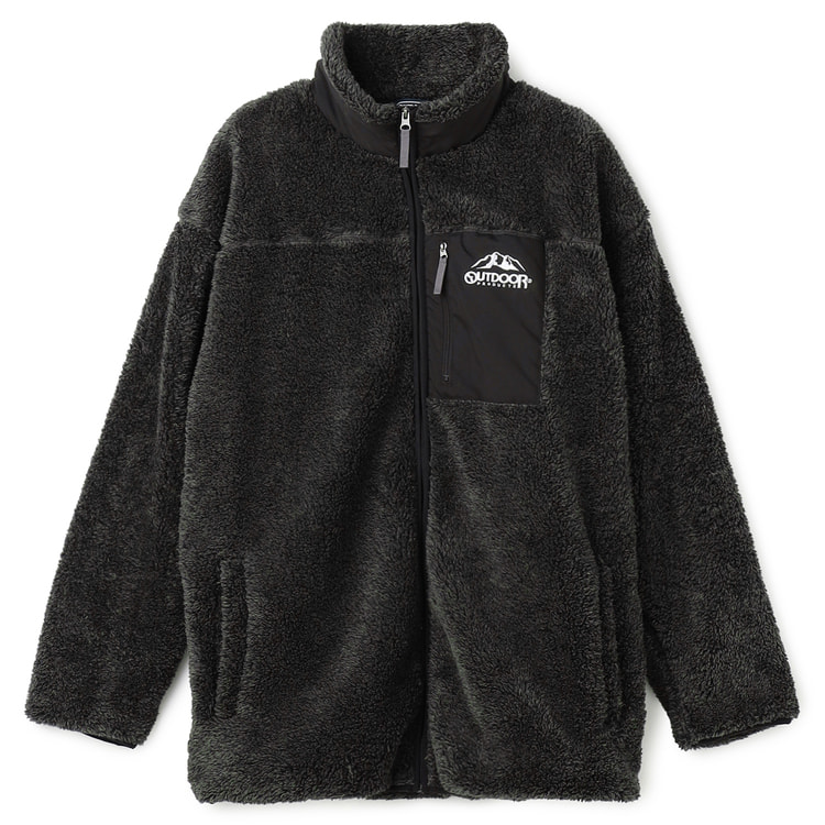 SizeMAX】OUTDOOR PRODUCTS ボアフリース裏メッシュジップ【AOKI
