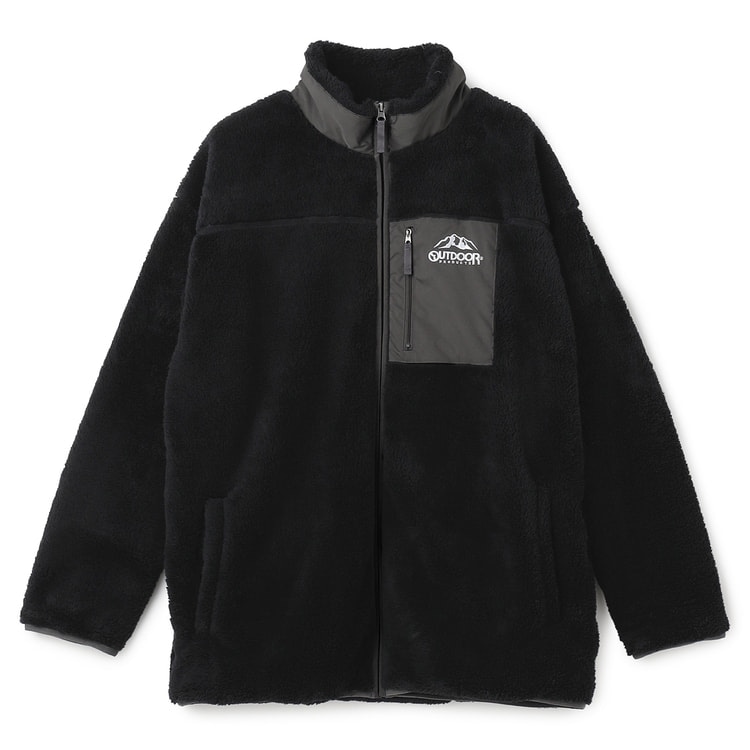 SizeMAX】OUTDOOR PRODUCTS ボアフリース裏メッシュジップ【AOKI