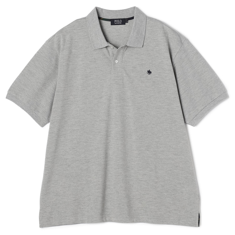SizeMAX】POLO BCS 鹿の子 無地 ワンポイント刺繍半袖ポロシャツ【AOKI
