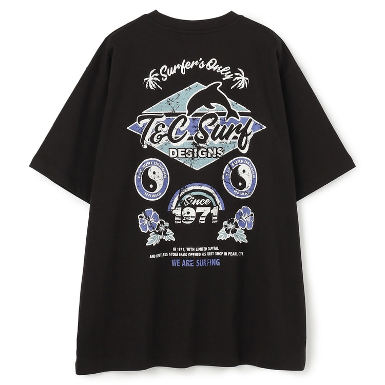 C106 さらなみ Tシャツ SizeMAX】T&C SURF 綿100% イルカ柄 プリントTシャツ【AOKI