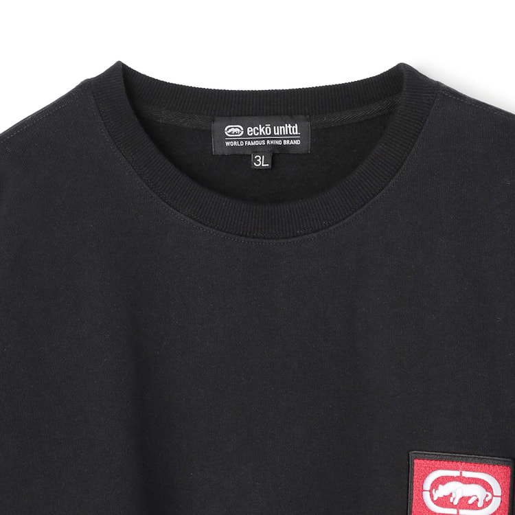 SizeMAX】ecko unltd. 裏起毛ワンポイントトレーナー【AOKI公式
