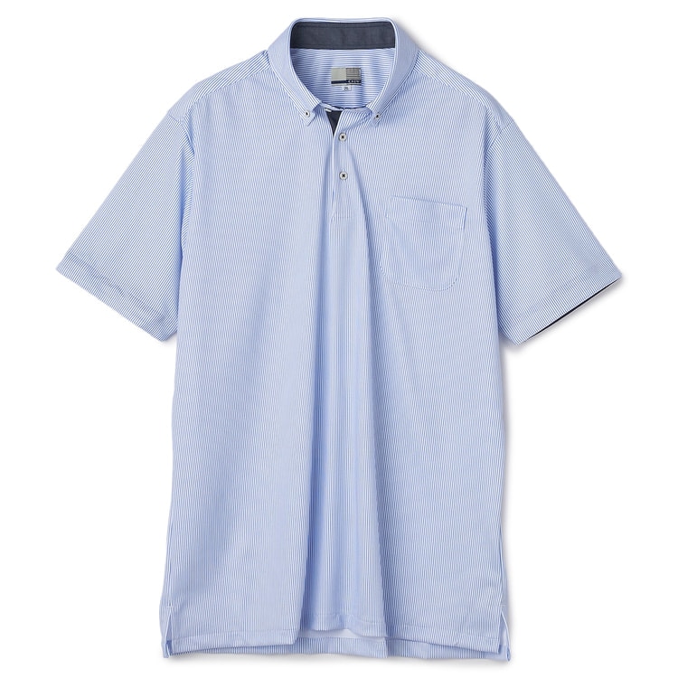 BOSS ストライプポロシャツ 青/白 BOSS ストライプポロシャツ 青/白