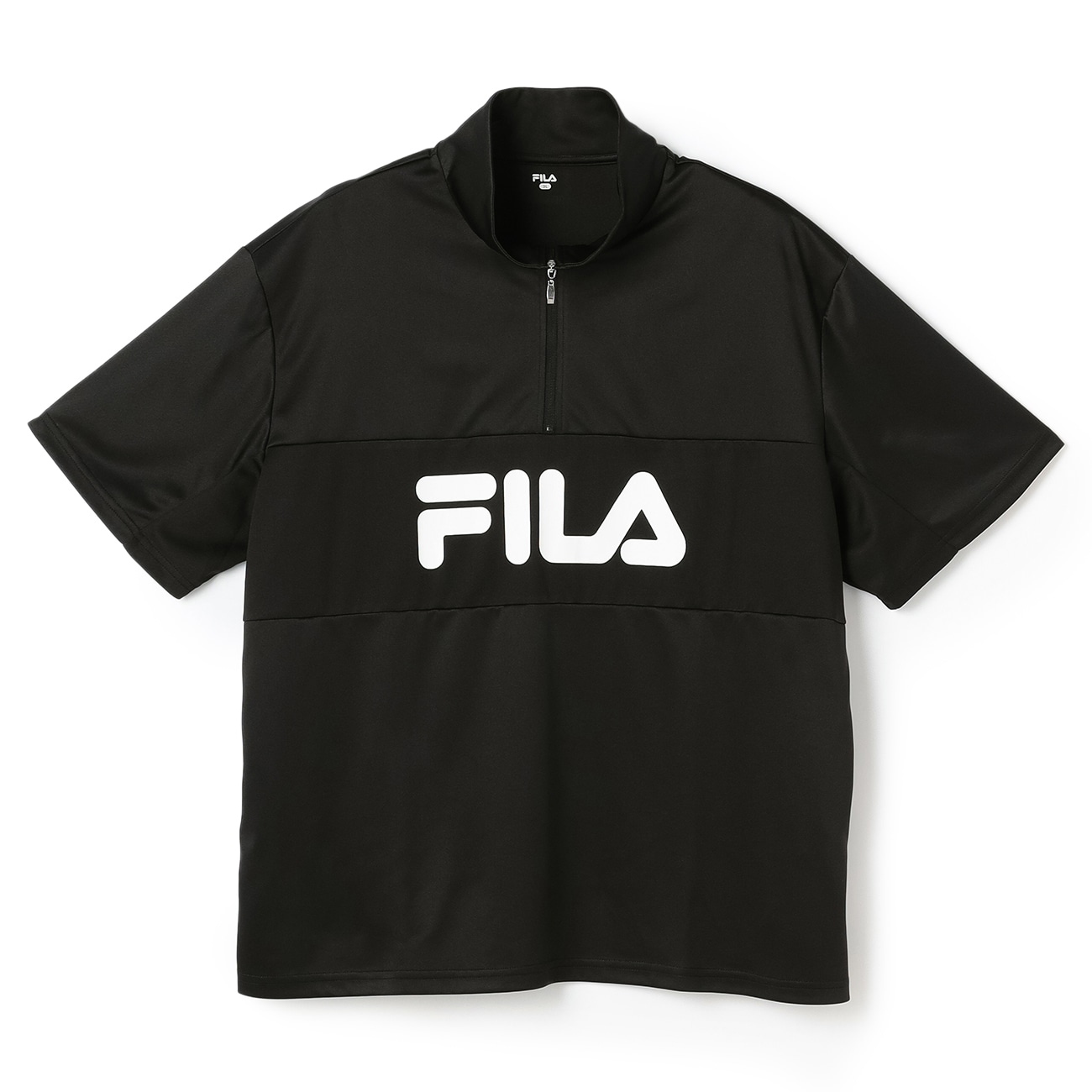 【SizeMAX】FILA 吸水速乾 ソフトピケ切替ジップTシャツ
