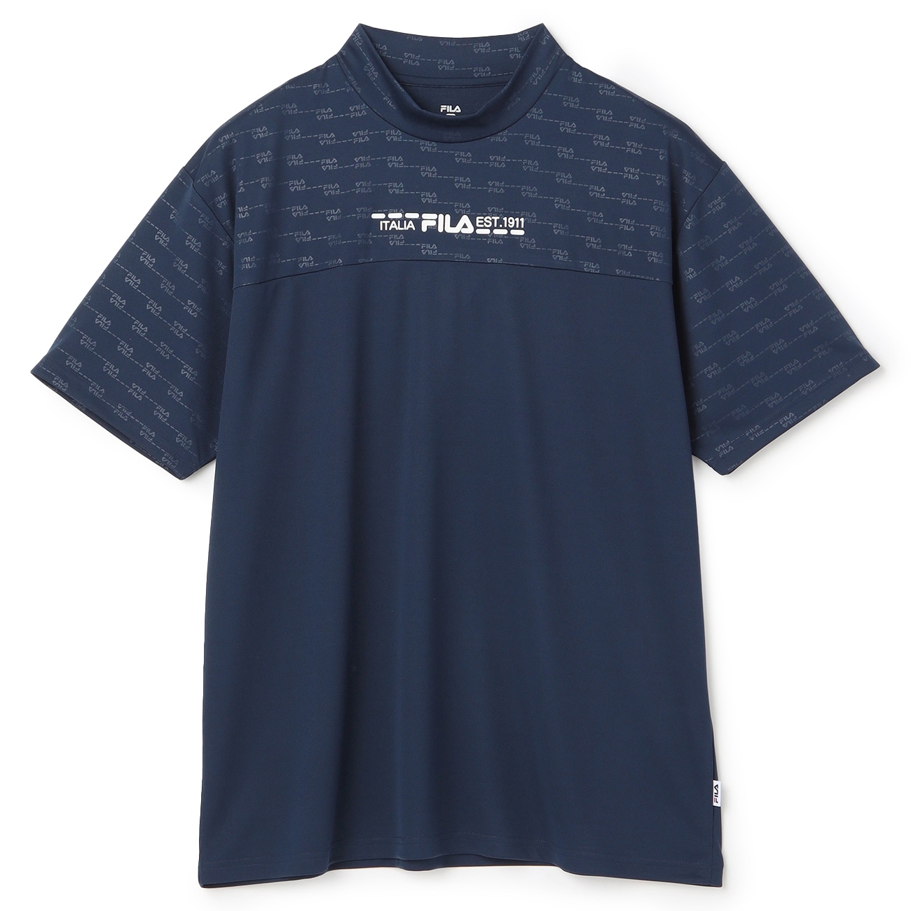 【SizeMAX】FILA 吸水速乾 UV ハニカムメッシュ総柄Tシャツ