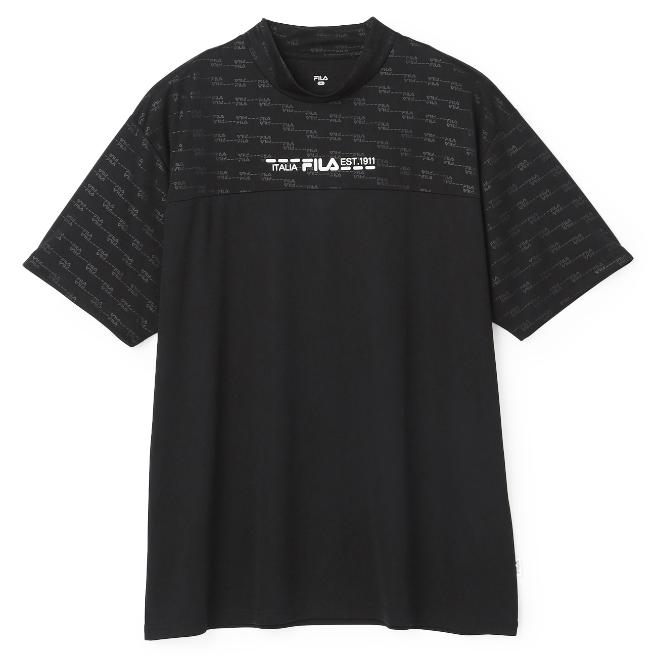 【SizeMAX】FILA 吸水速乾 UV ハニカムメッシュ総柄Tシャツ