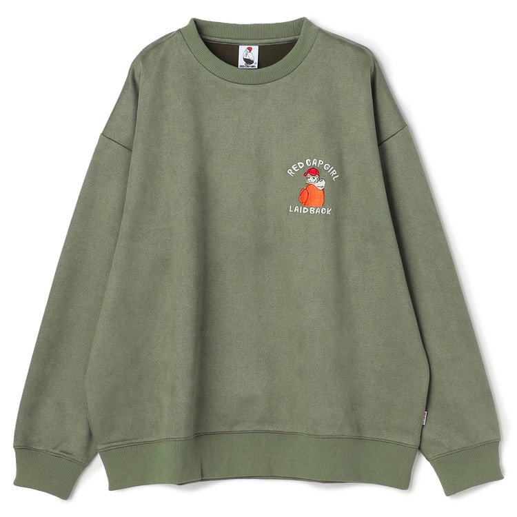 SizeMAX】Red Cap Girl カットスウェード胸刺繍トレーナー【AOKI公式通販】