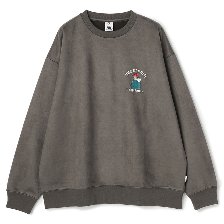SizeMAX】Red Cap Girl カットスウェード胸刺繍トレーナー【AOKI公式通販】