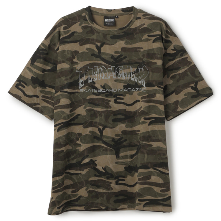 SizeMAX】THRASHER カモ総柄プリントTシャツ【AOKI公式通販】