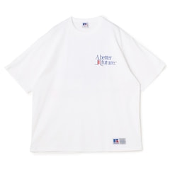 【SizeMAX×RUSSELL ATHLETIC】別注 企業ロゴ風プリントTシャツ