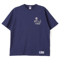 SizeMAX×RUSSELL ATHLETIC】別注 ワニ柄プリントTシャツ【AOKI