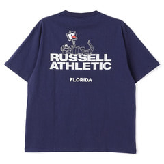 SizeMAX×RUSSELL ATHLETIC】別注 ワニ柄プリントTシャツ【AOKI