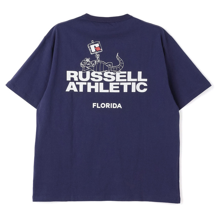 SizeMAX×RUSSELL ATHLETIC】別注 ワニ柄プリントTシャツ【AOKI