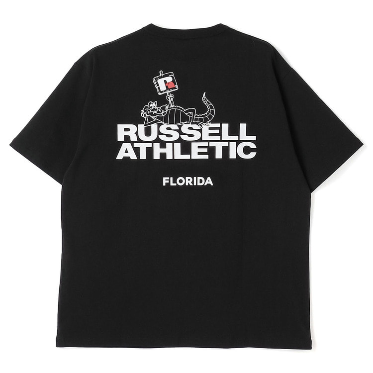 SizeMAX×RUSSELL ATHLETIC】別注 ワニ柄プリントTシャツ【AOKI