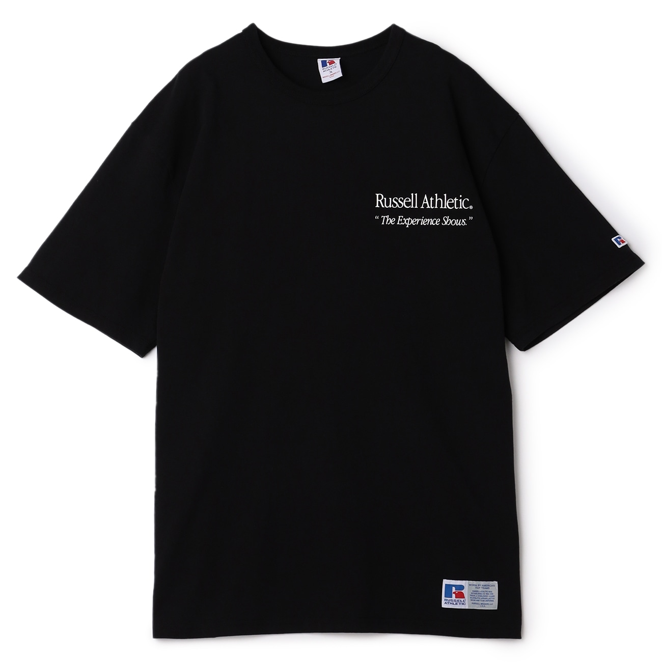【SizeMAX×RUSSELL ATHLETIC】別注 シンプルロゴプリントTシャツ