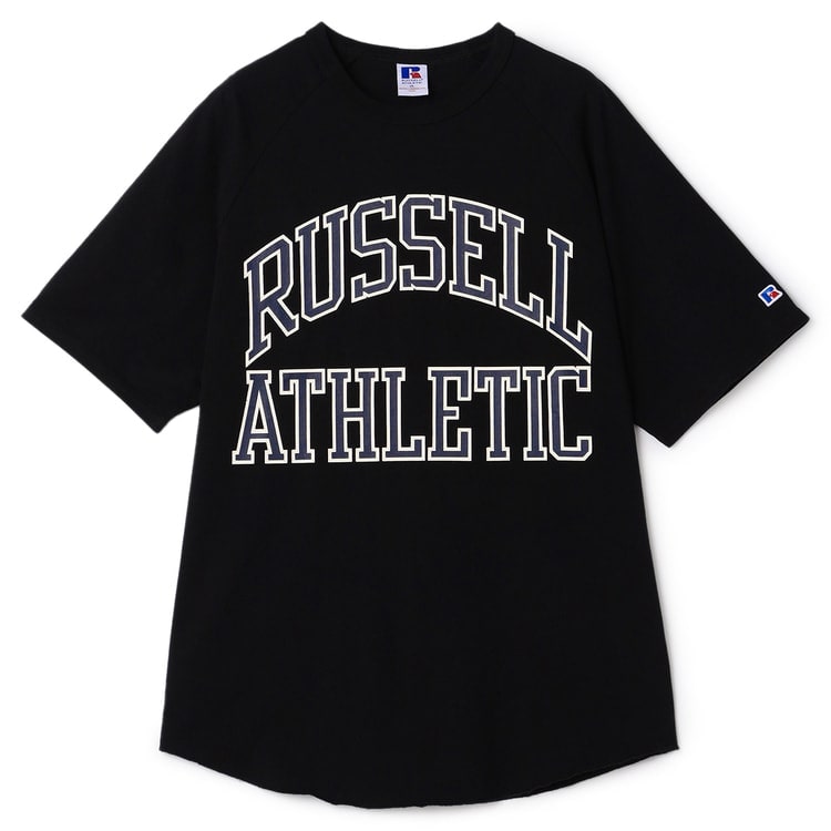 russelunoTシャツ7サイズ CHOW DOWN/ワイドシルエット ワンポイント刺繍 クルーネック