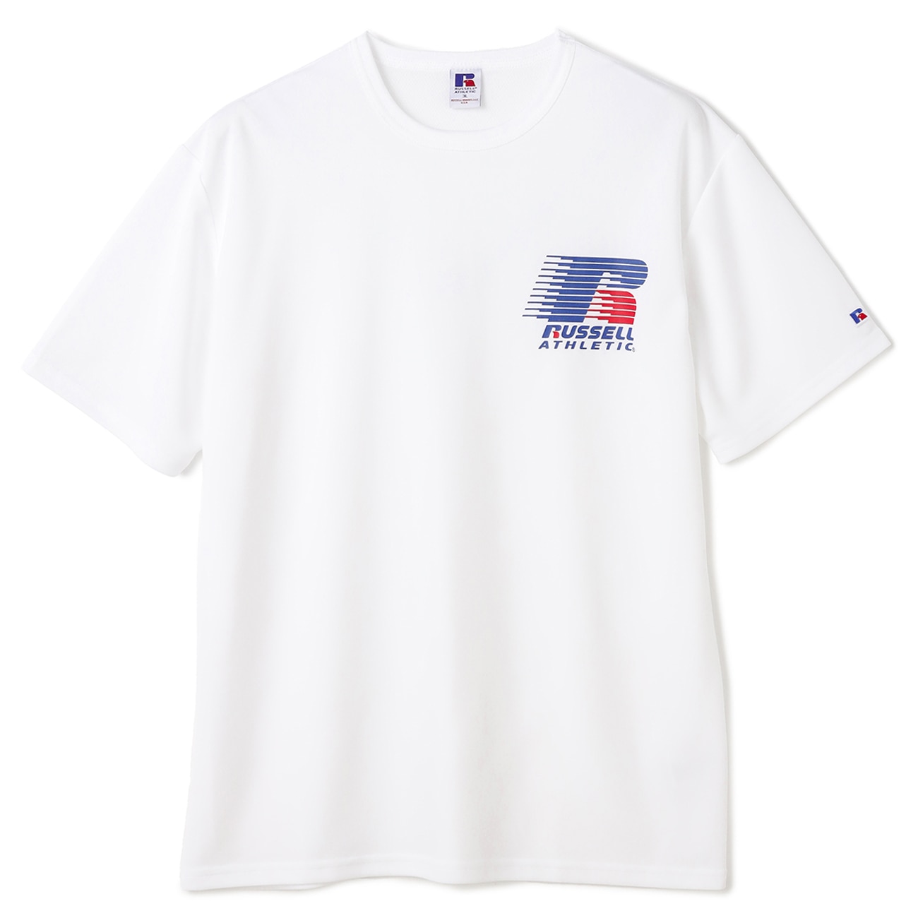 【SizeMAX×RUSSELL ATHLETIC】別注 ドライ胸ロゴプリントTシャツ