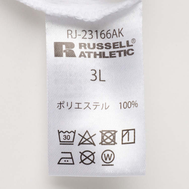 SizeMAX×RUSSELL ATHLETIC】別注 ドライ胸ロゴプリントT