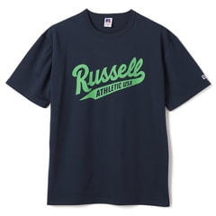 【SizeMAX×RUSSELL ATHLETIC】別注 ドライスポーツ風ロゴTシャツ