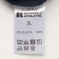 【SizeMAX×RUSSELL ATHLETIC】別注 ドライスポーツ風ロゴTシャツ