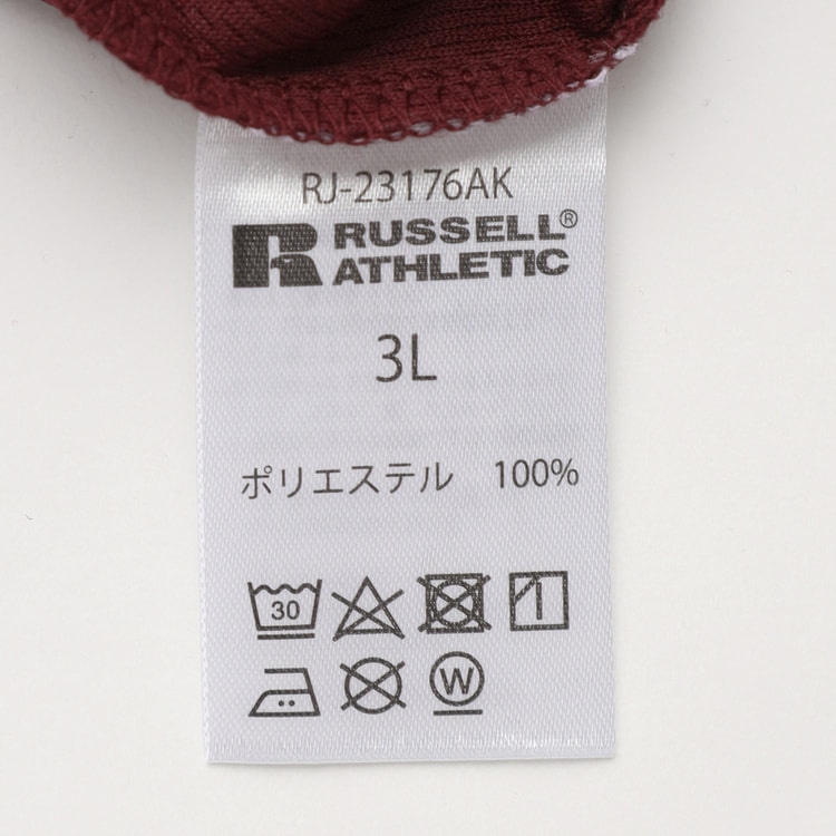 【SizeMAX×RUSSELL ATHLETIC】別注 ドライスポーツ風ロゴTシャツ