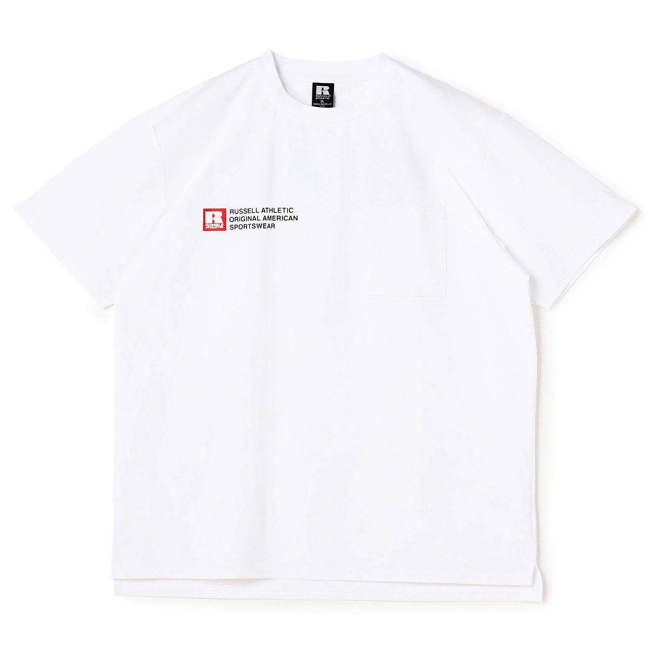 【SizeMAX×RUSSELL ATHLETIC】別注 ドライワンポイントポケット付Tシャツ