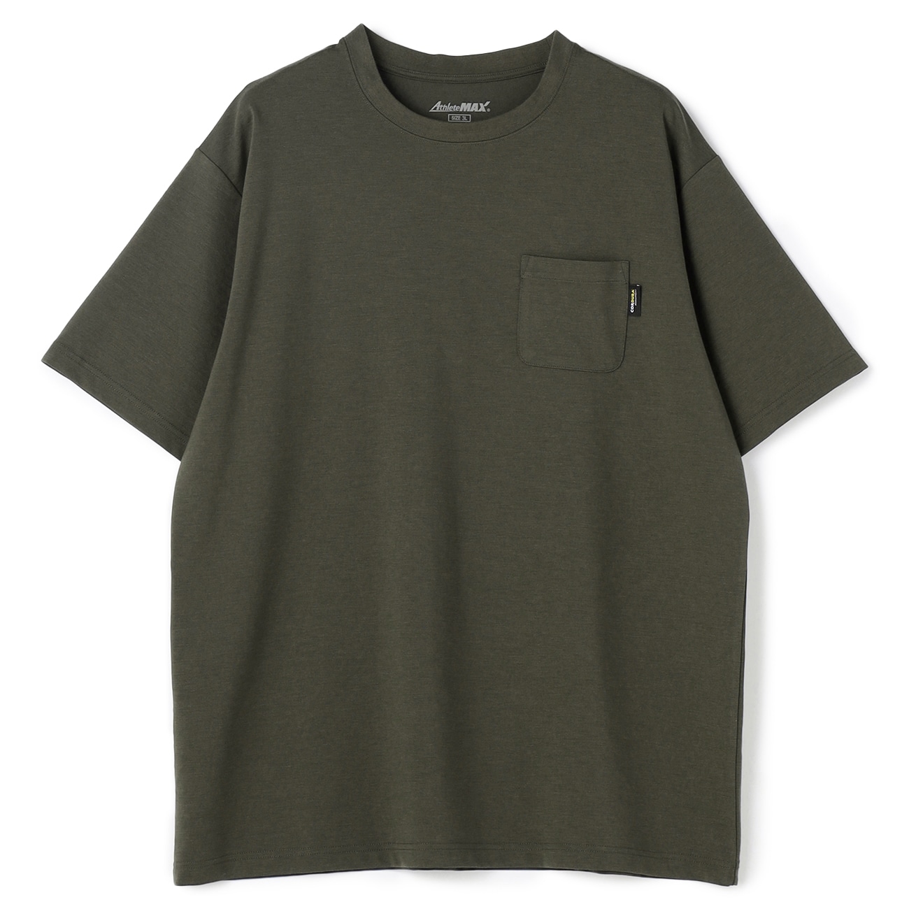 【SizeMAX】吸汗速乾 抗菌防臭 UVカット アスリートMAX コーデュラポケット付Tシャツ