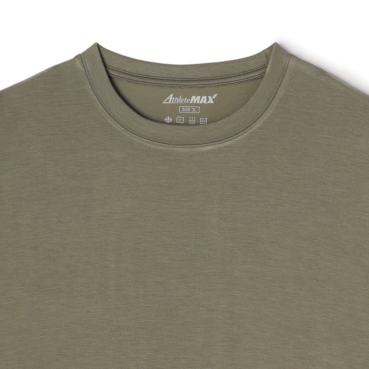 【SizeMAX】接触冷感 吸汗速乾 アスリートMAX 5分袖Tシャツ