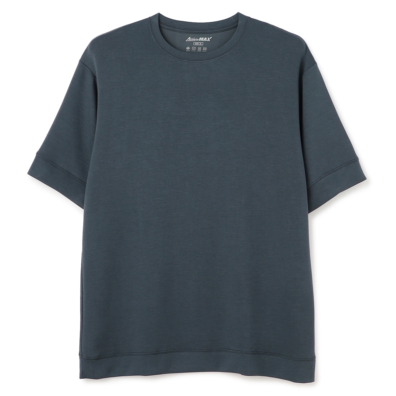 【22SS新品未使用アルチビオ】吸水速乾機能クルーニット 38号 L＆Wデザイン】吸水速乾 接触冷感 オーバーサイズTシャツ【AOKI