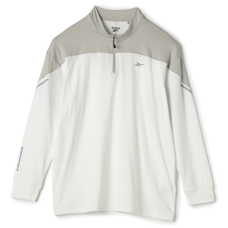 SizeMAX】Reebok 裏起毛 切替ハーフジップTシャツ【AOKI公式通販】 SizeMAX】Reebok 裏起毛 切替ハーフジップTシャツ【AOKI公式通販】