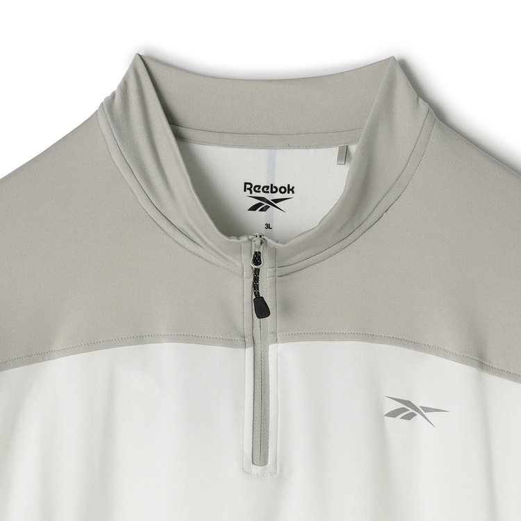 SizeMAX】Reebok 裏起毛 切替ハーフジップTシャツ【AOKI公式通販】