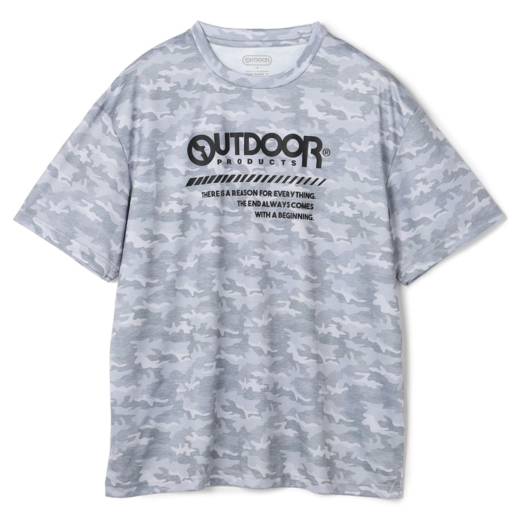 SizeMAX】OUTDOOR ドライカモフラージュ総柄プリントTシャツ【AOKI公式 SizeMAX】OUTDOOR ドライカモフラージュ総柄プリントTシャツ【AOKI公式