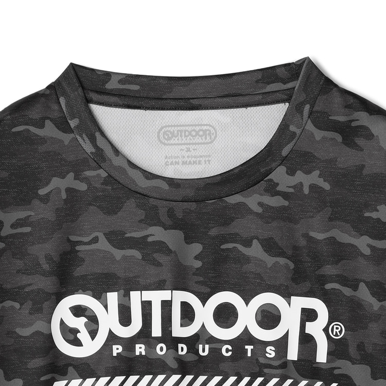 SizeMAX】OUTDOOR ドライカモフラージュ総柄プリントTシャツ【AOKI公式