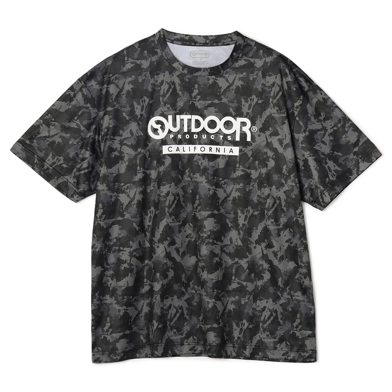 【SizeMAX】OUTDOOR ドライ幾何学柄プリントTシャツ セットアップ着用可
