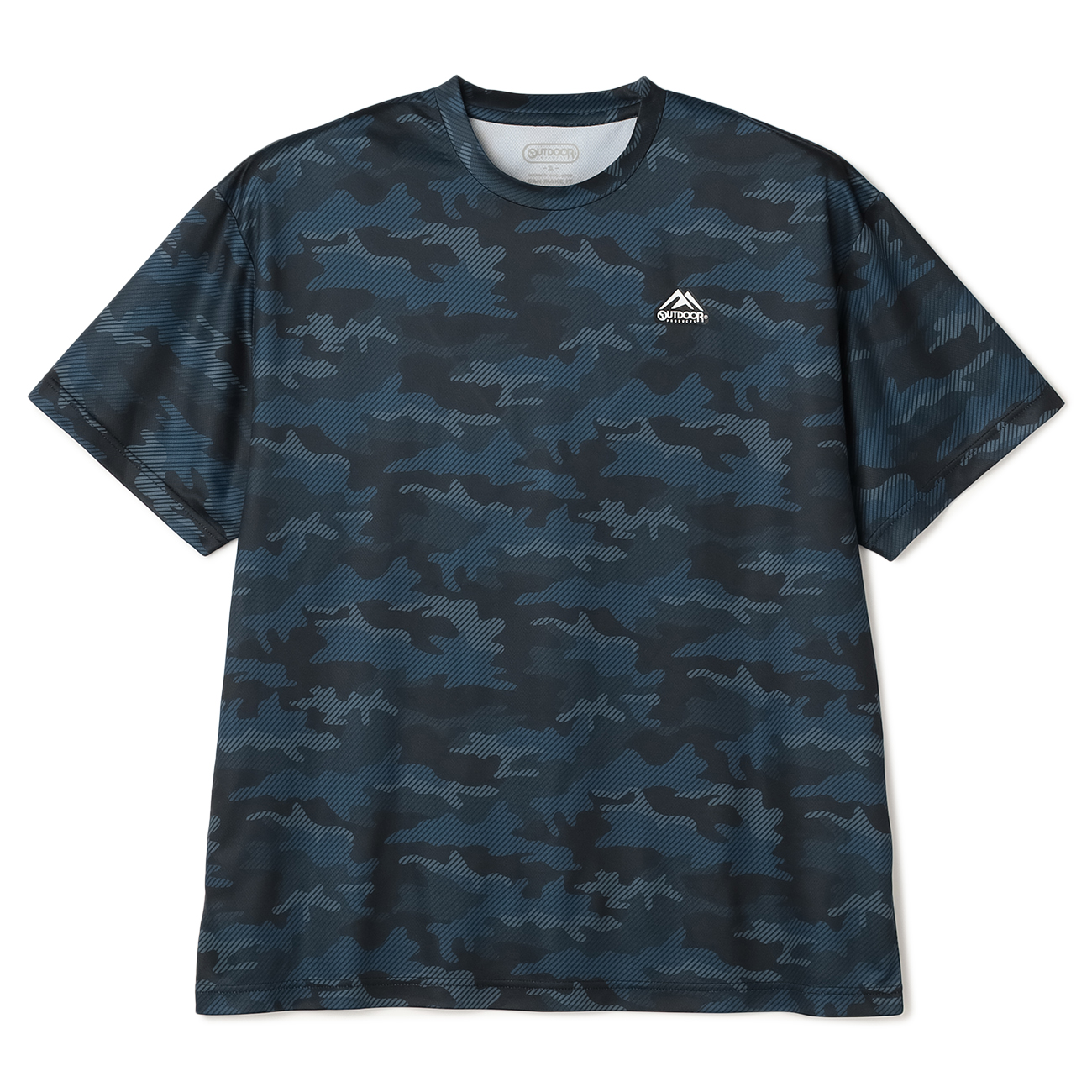 【SizeMAX】OUTDOOR PRODUCTS ドライメッシュカモフラプリントTシャツ 【SizeMAX】OUTDOOR PRODUCTS ドライメッシュカモフラプリントTシャツ