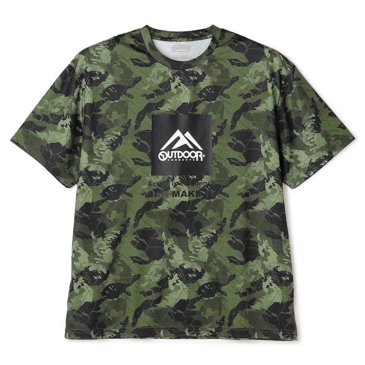 SizeMAX】OUTDOOR PRODUCTS ドライメッシュ幾何学プリント【AOKI
