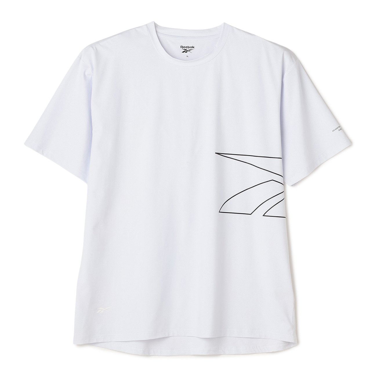 【SizeMAX】Reebok 穴あきメッシュ脇プリントTシャツ 【SizeMAX】Reebok 穴あきメッシュ脇プリントTシャツ